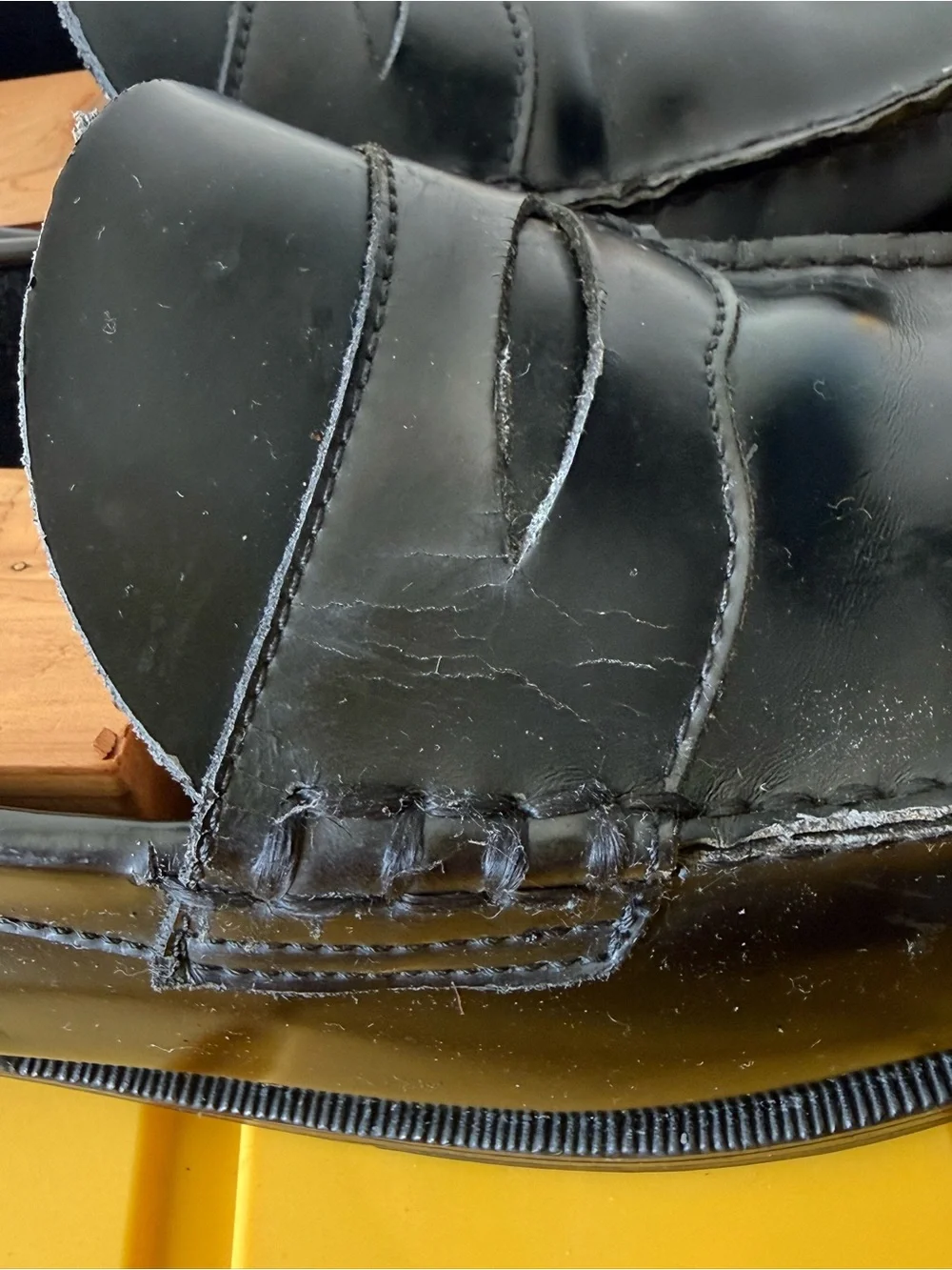 Bass Black Leather Penny Loafers